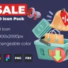 SALE 3D Icon Pack