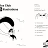 Office Club Illustration pack