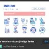 65 Veterinary Icons Indigo Series