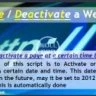 Activate/Deactivate a Webpage